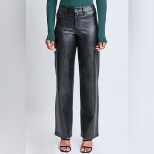 2/35 YMI Black Metallic Straight Leg Jeans for Women sz 9